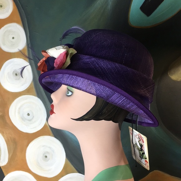 NWT Sinamay Straw Roaring 20\'s Style Cloche Hat main image 8